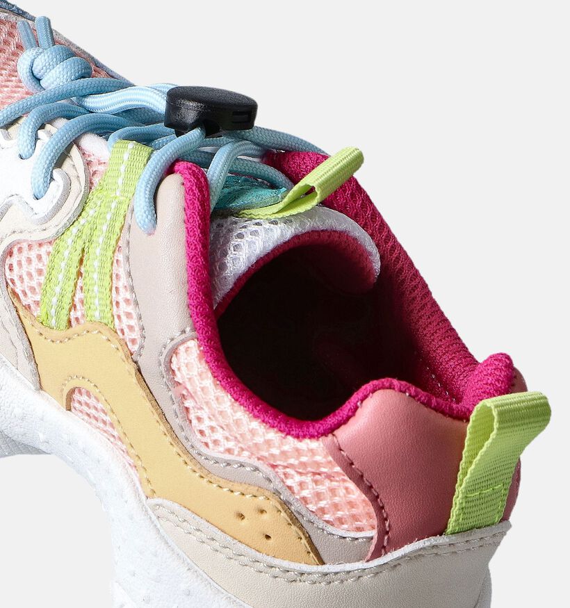 Naturino x Flower Mountain Yamano 3 Baskets en Rose pour filles (357544) - pour semelles orthopédiques