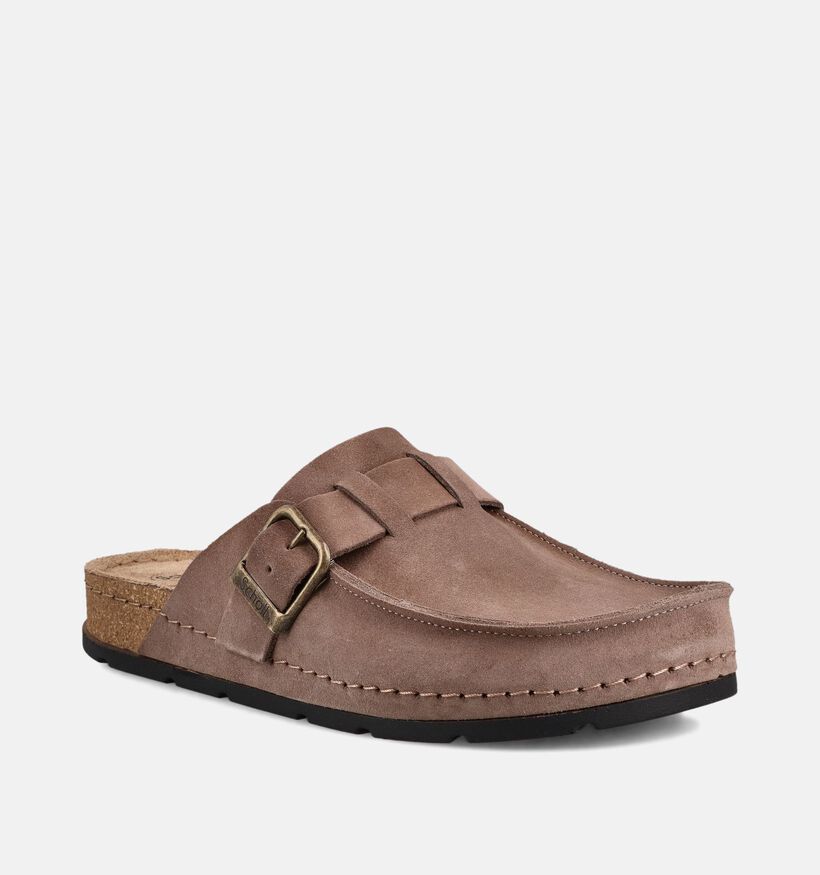 Scholl Bora Nu-pieds en Taupe pour hommes (381871)