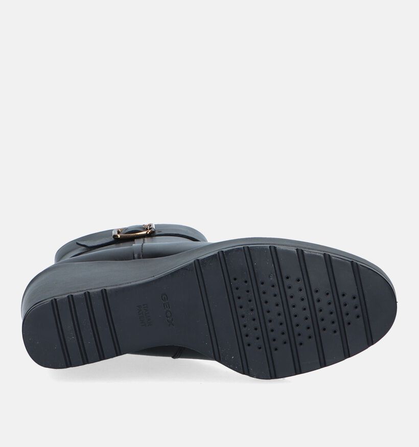 Geox Manilva Zwarte Enkellaarzen Met Sleehak voor dames (328401)