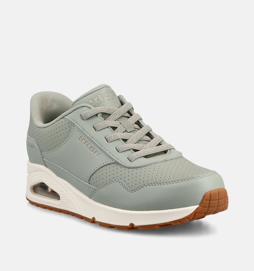 Skechers Uno Banksia Luxe Lichtgroene Slip-in Sneakers voor dames (367844)