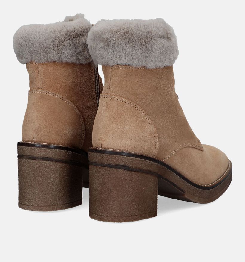 Signatur Beige Enkellaarzen met veters voor dames (329239)