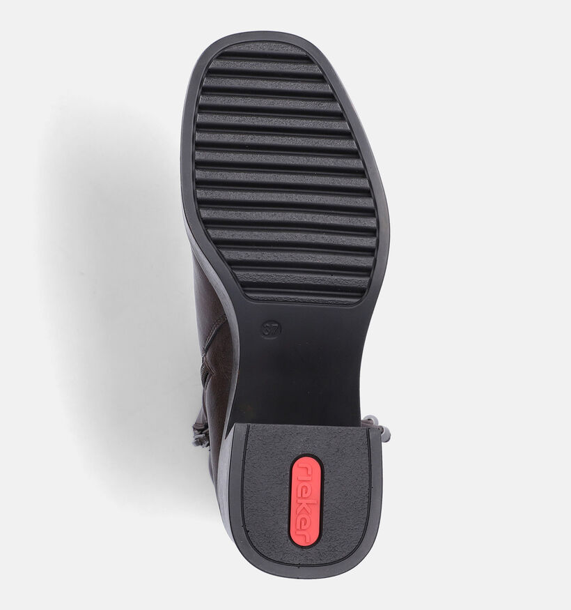Rieker Bottines &agrave; talons en Brun fonc&eacute; pour femmes (379963)