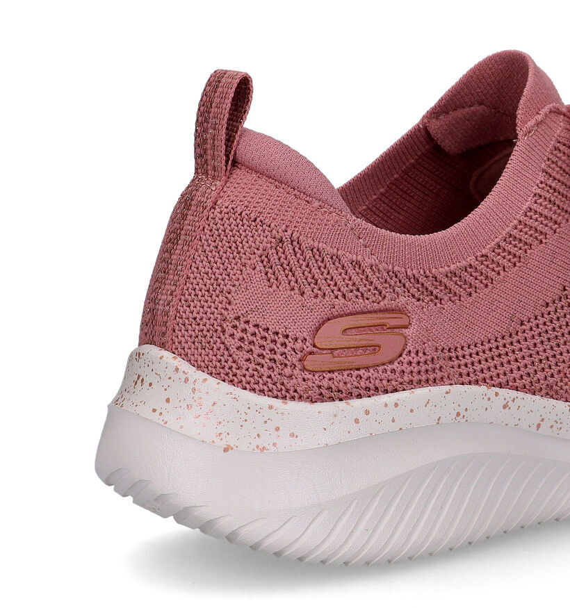 Skechers Ultra Flex Baskets en Rose pour femmes (321372)