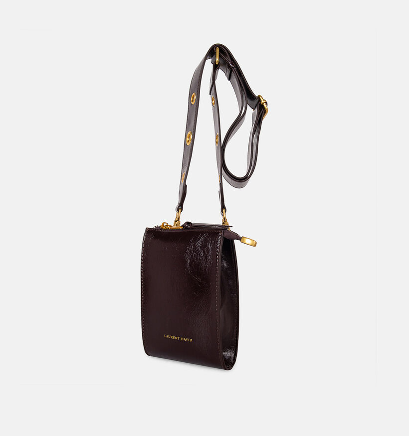 Laurent David Donkerbruine GSM-tasje voor dames (381467)