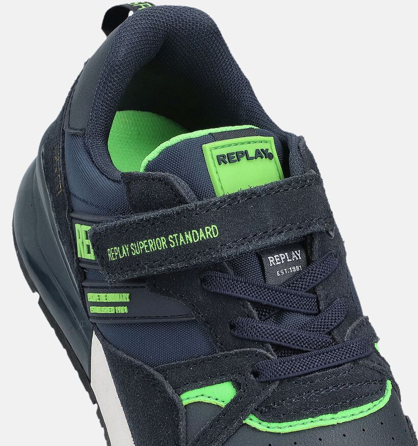 Replay Chaussures à enfiler en Bleu foncé pour filles, garçons (360213) - pour semelles orthopédiques