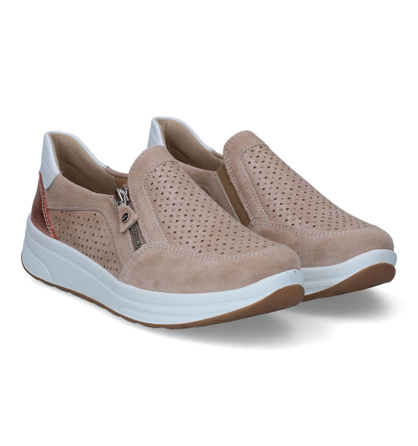 Ara Sapporo Taupe Instappers in nubuck (307677)