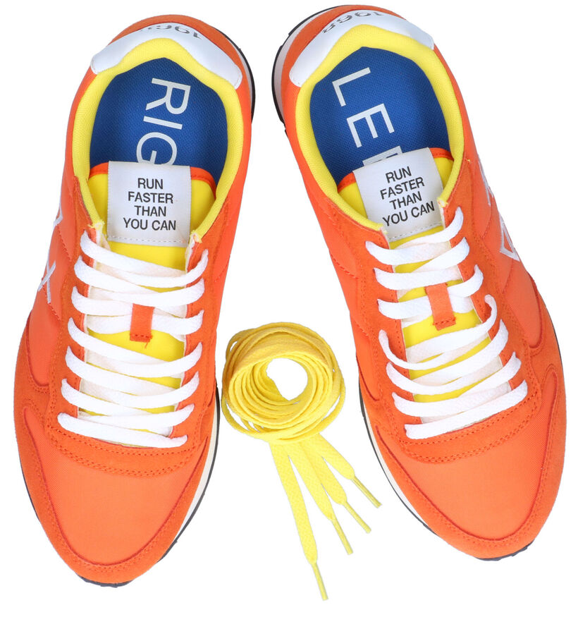 Sun 68 Tom Blauwe Sneakers in daim (304691)