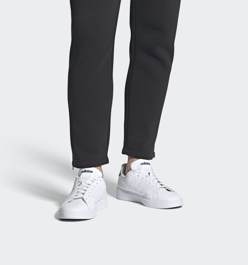 adidas Advantage 2.0 Baskets basses en Blanc pour hommes (372944) - pour semelles orthop&eacute;diques