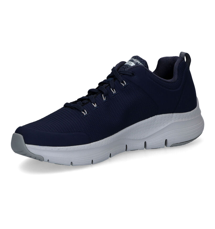 Skechers Arch Fit Blauwe Sneakers in stof (287001)