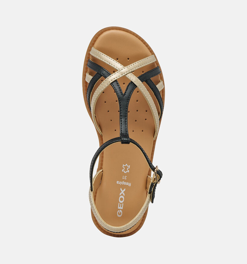 Geox Karly Gouden/Zwarte Sandalen voor meisjes (370120)