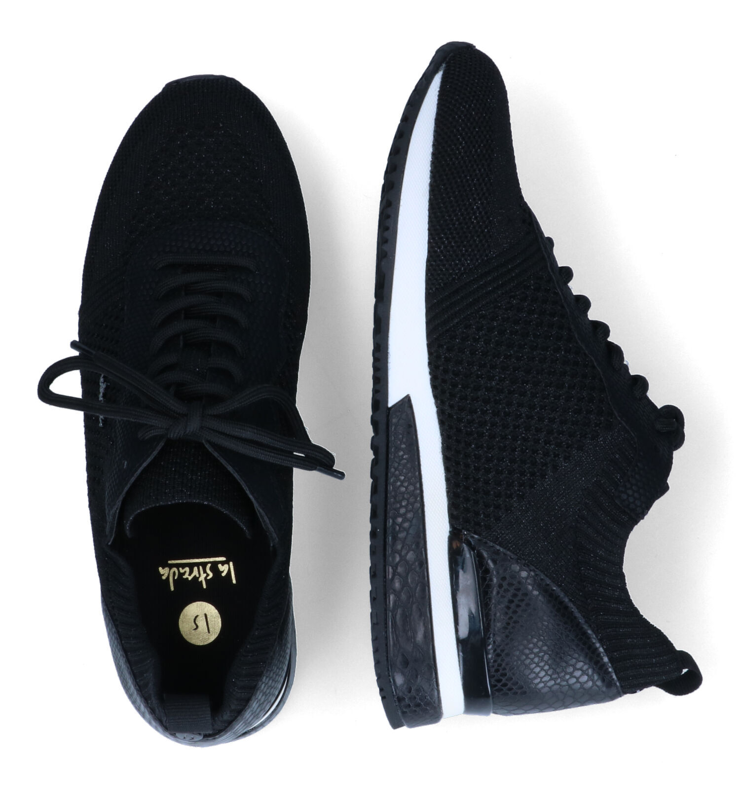 La strada sneakers zwart deals
