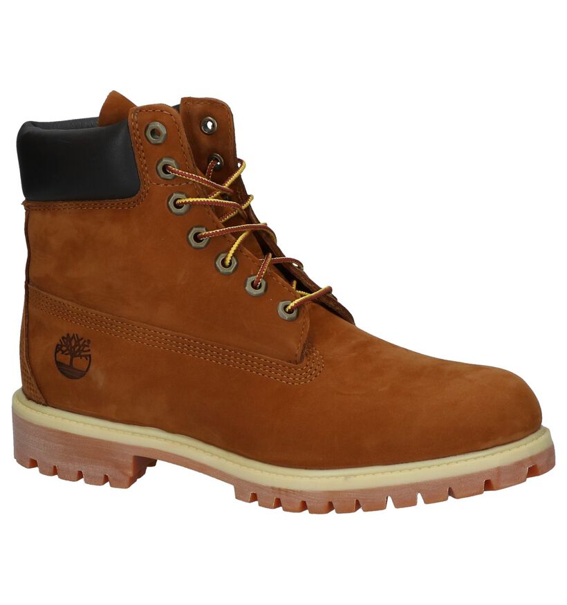 Timberland 6 Inch Premium Bottines en Cognac en nubuck (255586)