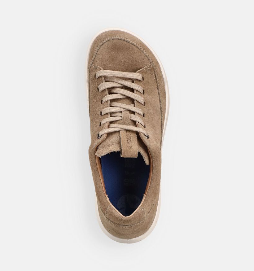 Birkenstock Melbourne Suede Baskets en Marron pour femmes (368228) - pour semelles orthop&eacute;diques