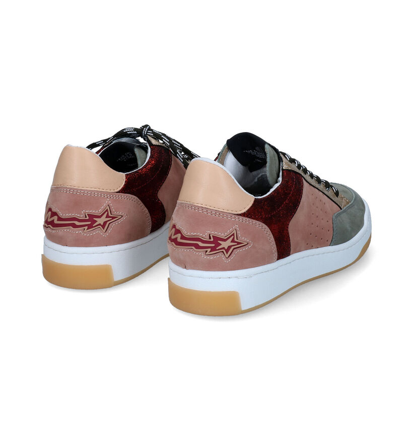 Méliné Roze Veterschoenen voor dames (316074) - geschikt voor steunzolen
