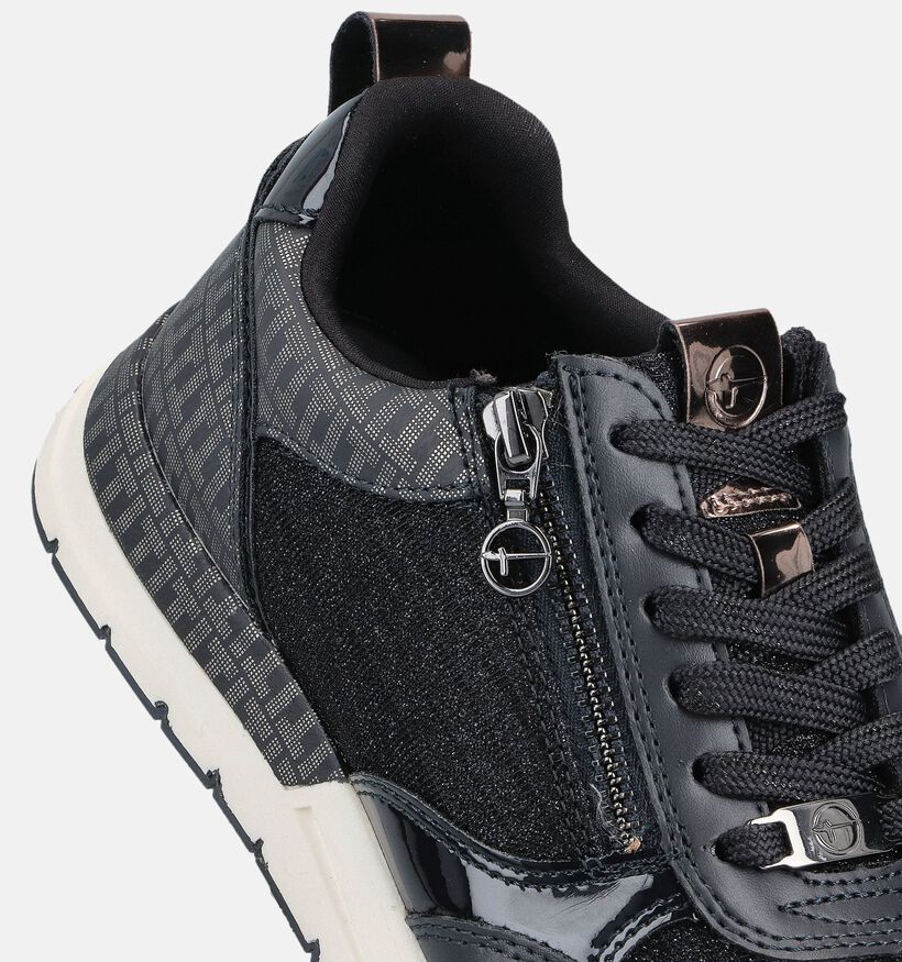 Tamaris Donkerblauwe Rits-Veterschoenen voor dames (367585) - geschikt voor steunzolen