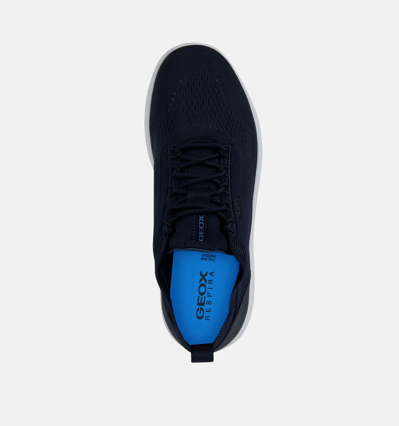 Geox Spherica Blauwe Veterschoenen voor heren (353838) - geschikt voor steunzolen