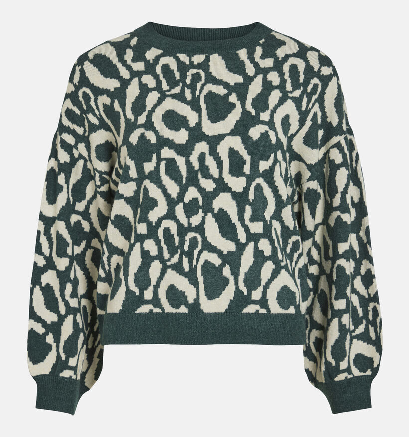 Vila Tip Jacquard Pull en Vert Vila Tip Jacquard Pull en Vert pour femmes (364100)