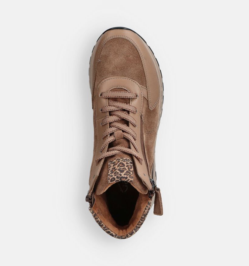 Gabor Bruine Hoge Sneakers voor dames (363153) - geschikt voor steunzolen