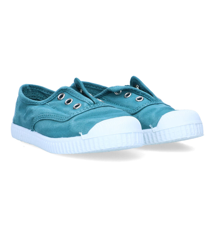 Cienta Slip-ons en Vert pour filles, garçons (324051) - pour semelles orthopédiques