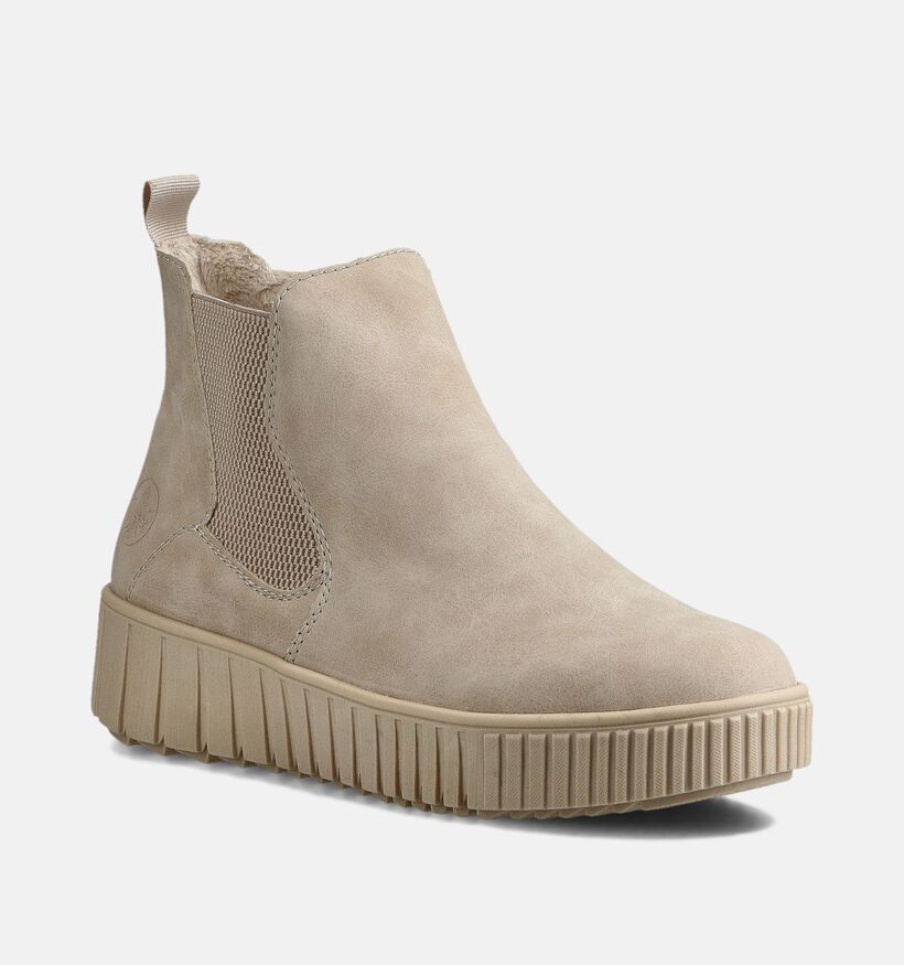 Rieker Bottines Chelsea en Beige pour femmes (363554) - pour semelles orthopédiques