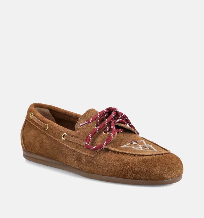 Shoecolate Chaussures plates en Cognac pour femmes (385093)