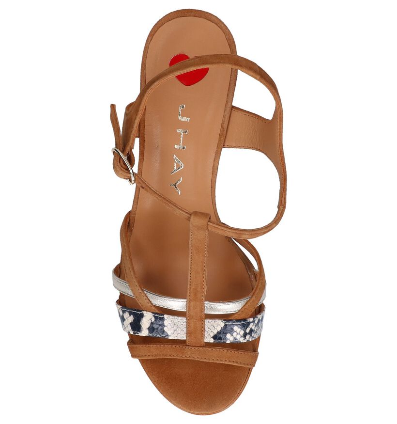 Cognac Sandalen JHay in daim (247960)