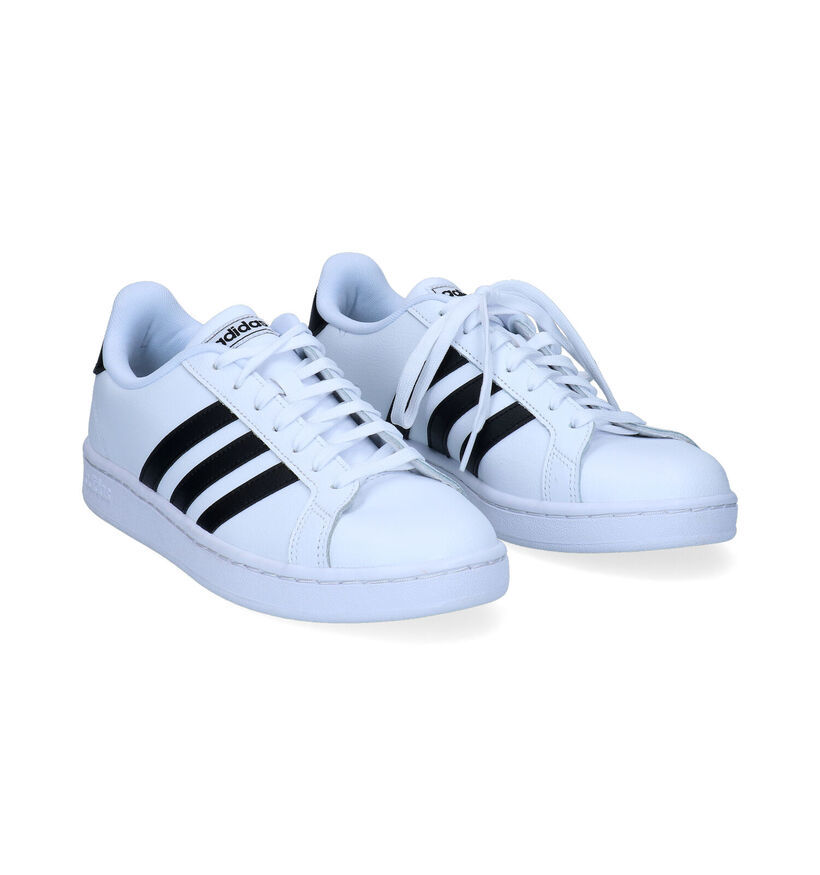 adidas Grand Court Witte Sneakers in kunstleer (308496)