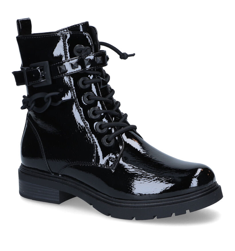Marco Tozzi Boots à lacets en Noir en simili cuir (315360)