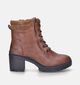 Mustang Bottines à lacets en Cognac pour femmes (345431)