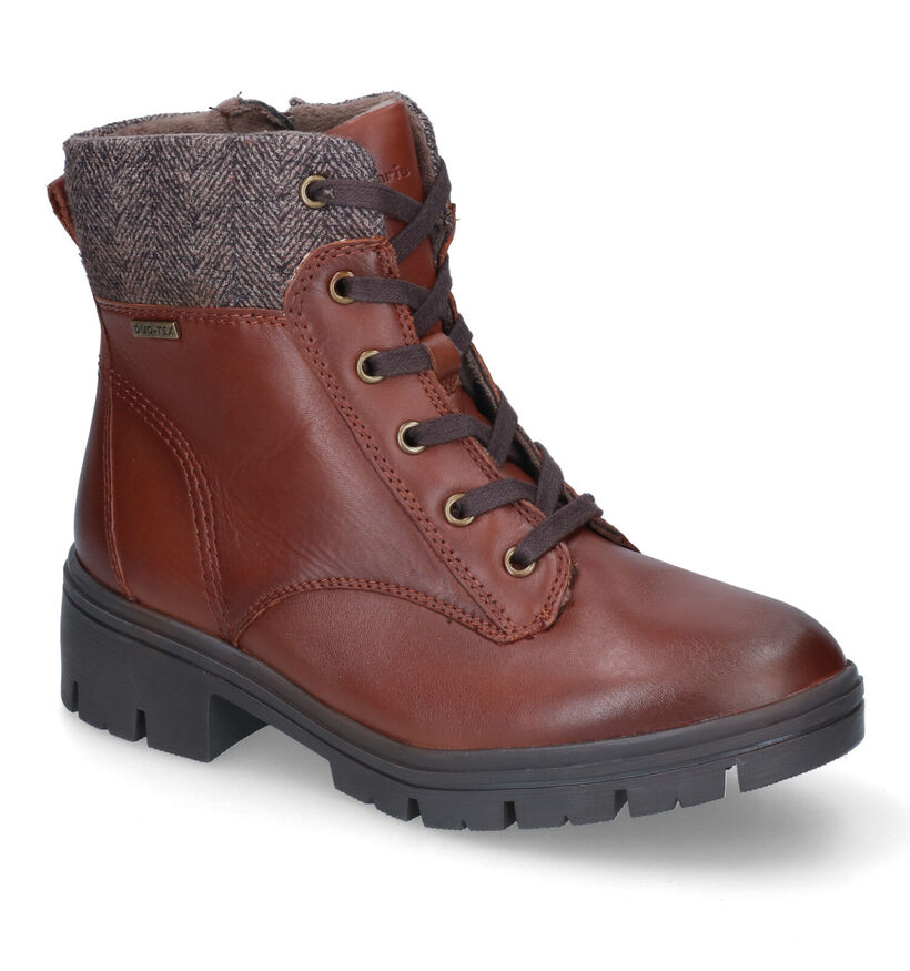 Tamaris Comfort Boots à lacets en Beige foncé en cuir (317988)