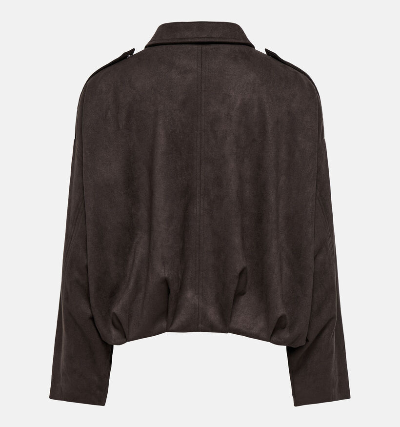 JDY Nia Faux Suede Manteau en Marron pour femmes (375091)