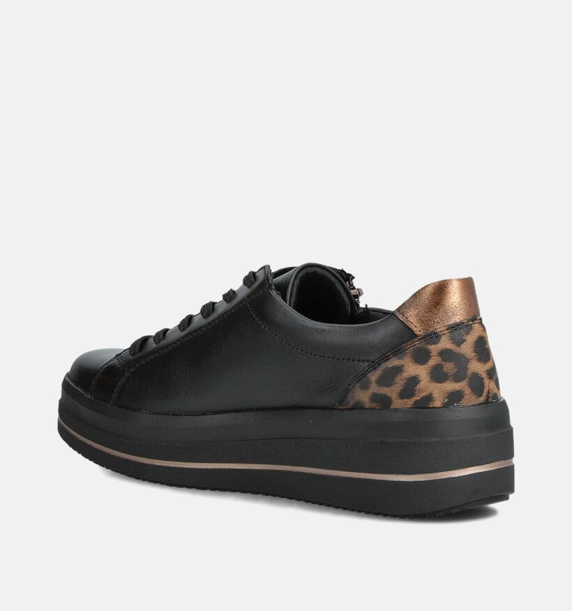 Remonte Zwarte Veterschoenen voor dames (360402) - geschikt voor steunzolen