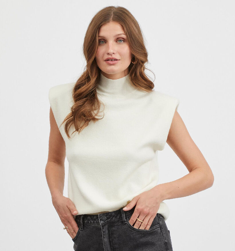 Vila Loise Pull sans manches en Blanc (302540)