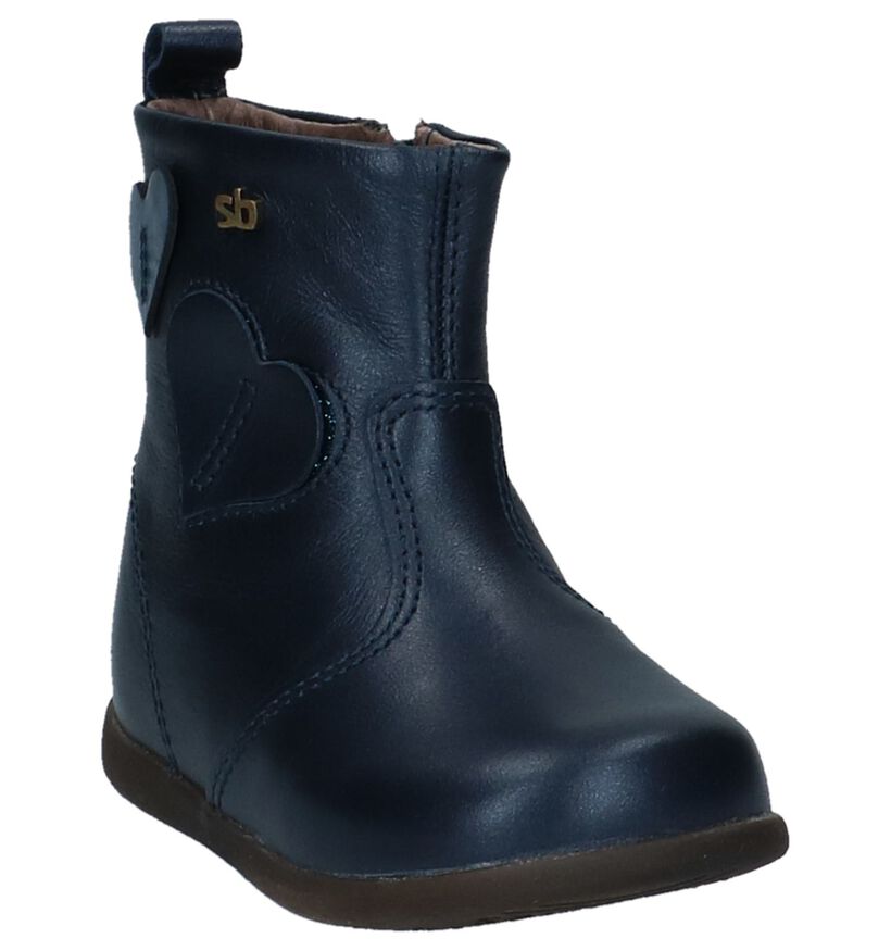 STONES and BONES Bottes basses en Bleu foncé en cuir (223382)