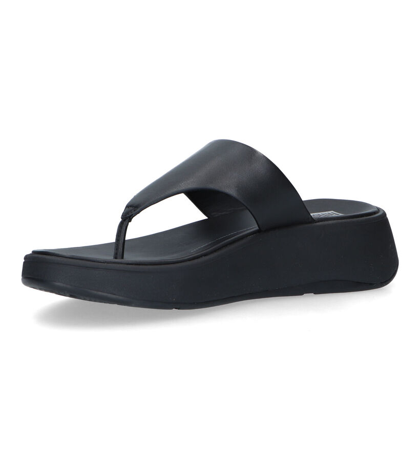 FitFlop F-Mode Flatform Tongs en Noir pour femmes (320481)