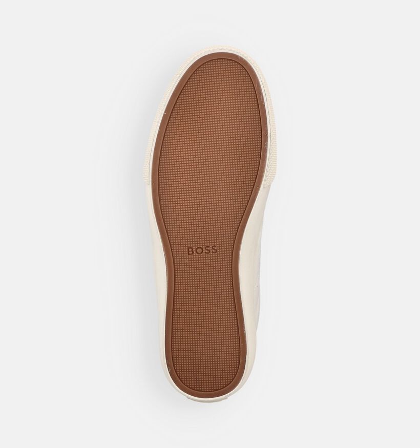 BOSS Aiden Tenn Chaussures &agrave; lacets en Blanc pour hommes (369010) - pour semelles orthop&eacute;diques
