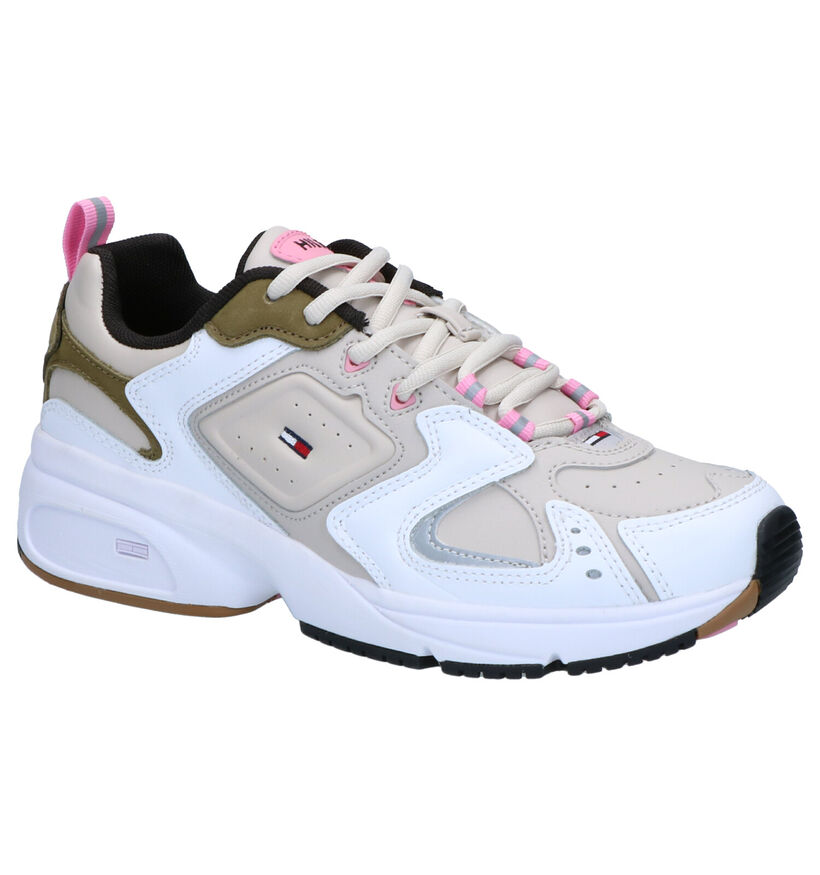 Tommy Hilfiger WMNS Heritage Wit/Beige Sneakers in kunstleer (264952)