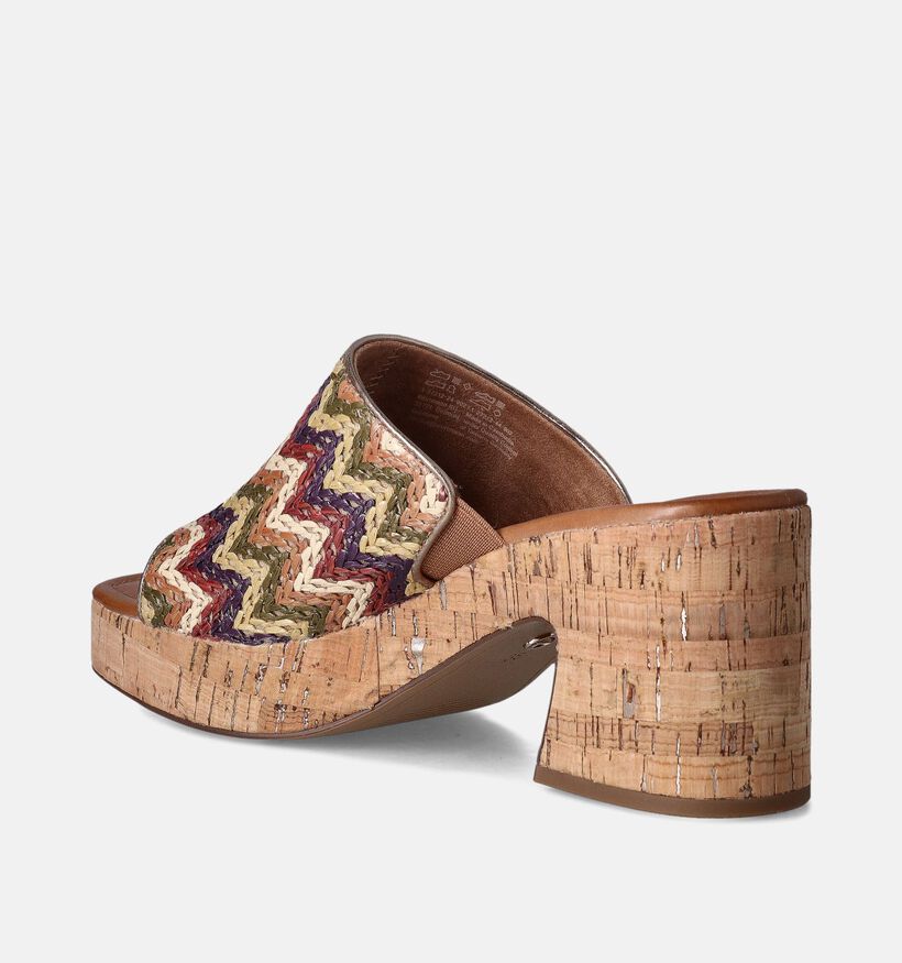Tamaris Mules avec talon carré en Beige pour femmes (356920)