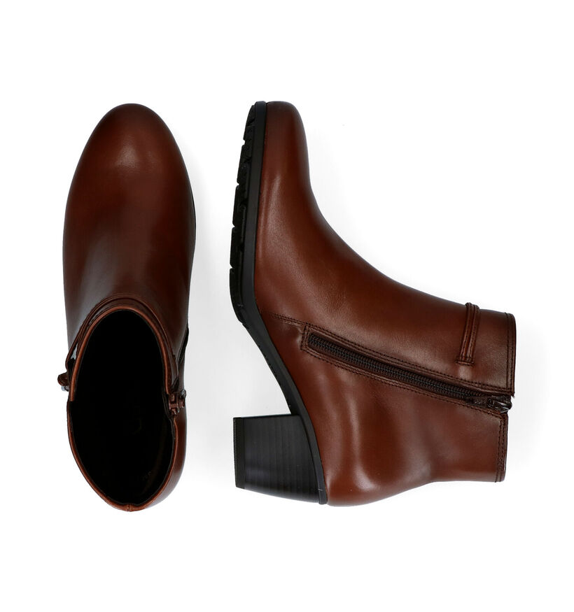 Gabor Best Fitting Cognac Enkellaarzen in leer (297245)