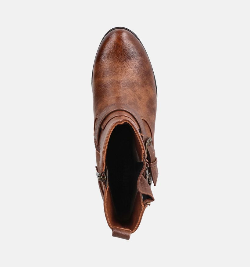 Mustang Bottines &agrave; talons en Cognac pour femmes (378908)