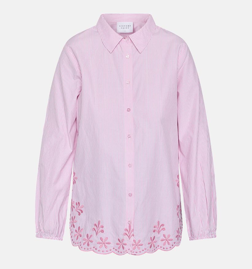 Sisters Point Istea Roze/Witte Gestreept Hemd voor dames (374890)