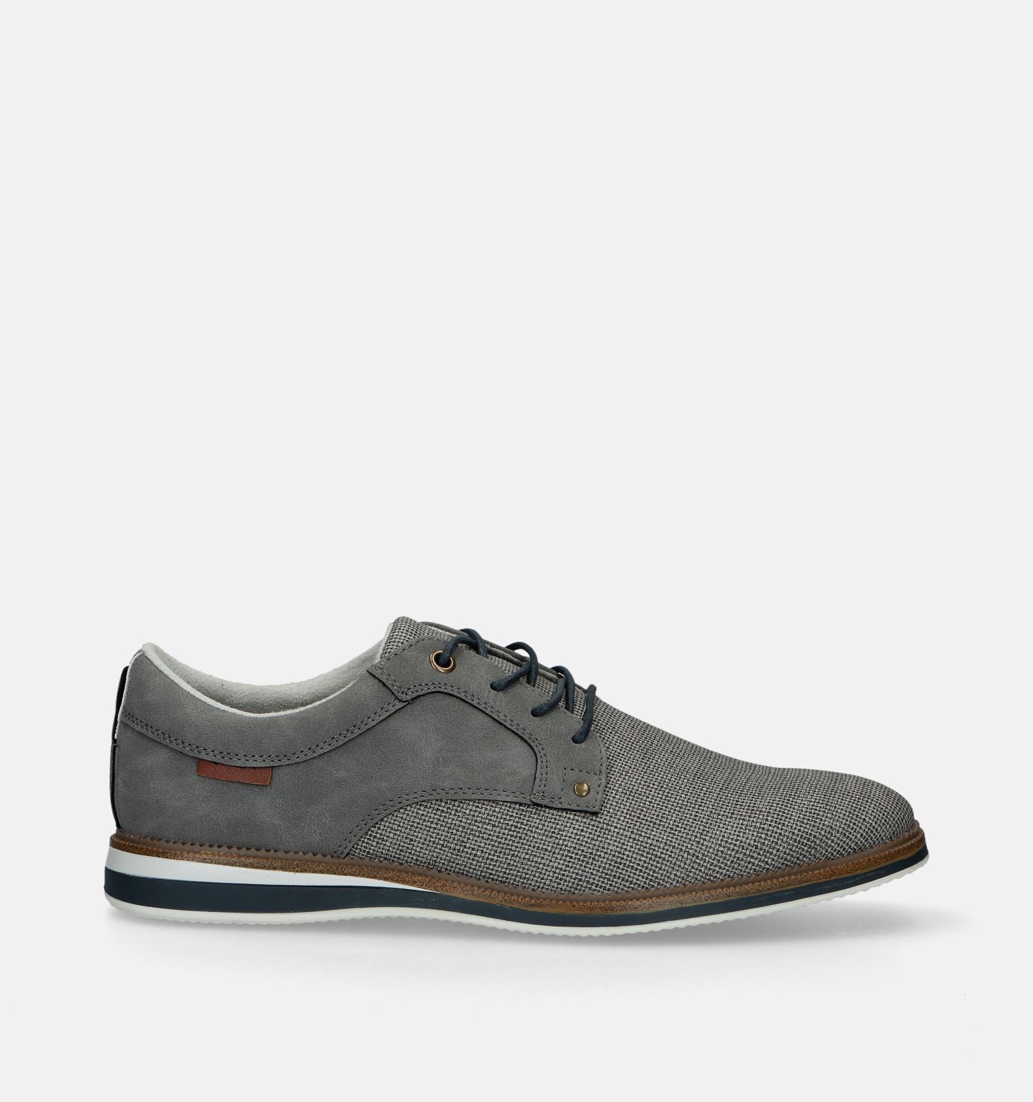 SJ Grijze Veterschoenen Heren Geklede schoenen Online op TORFS.BE