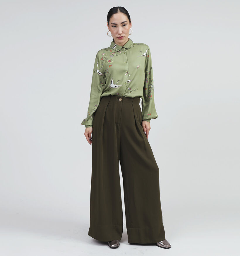 Orfeo Rocky Kaki Wijde broek voor dames (354538)