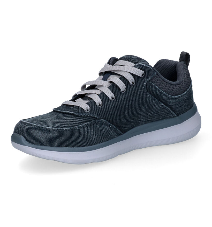 Skechers Delson 2.0 Kemper Groene Veterschoenen in stof (306009)
