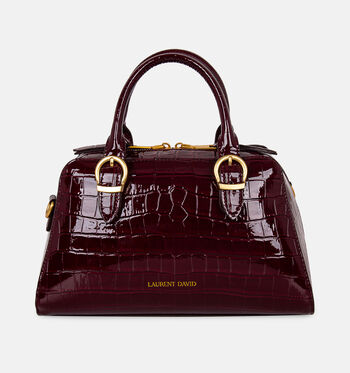 Laurent David Handtassen Bruin/Bordeaux/Groen