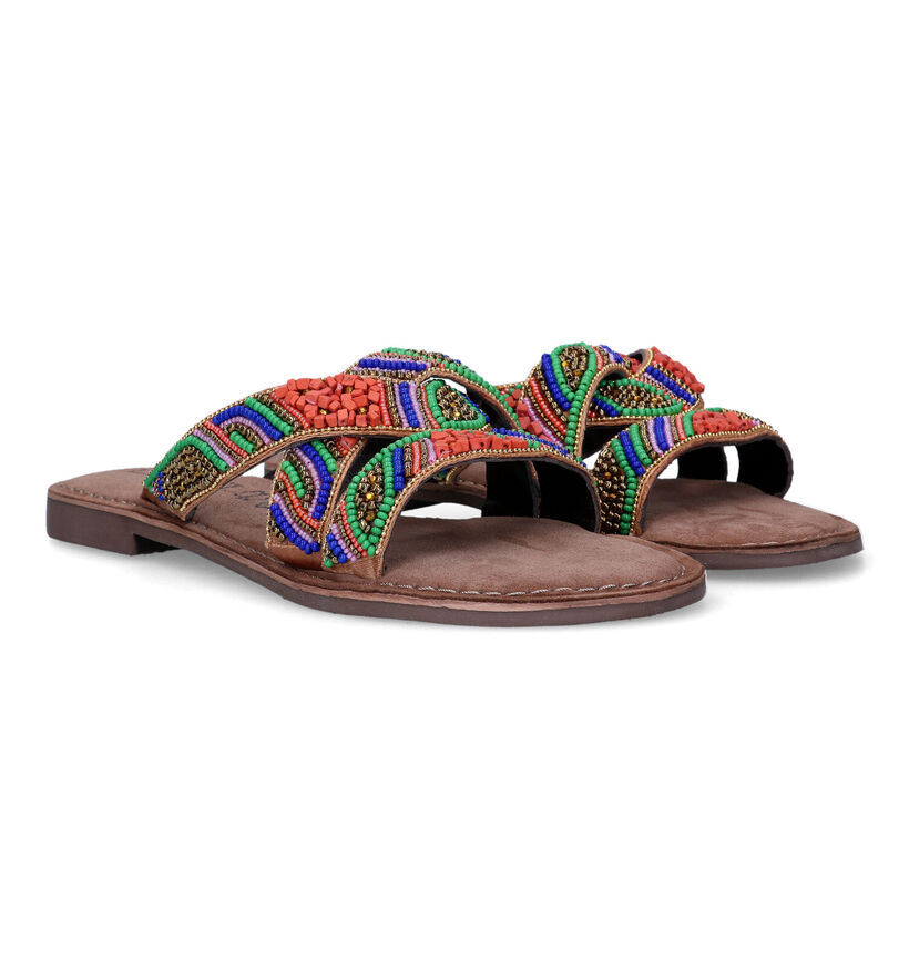 Lazamani Nu-pieds plates en Multicolore pour femmes (323969)