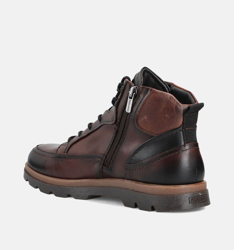 Pikolinos Vigo Donkerbruine Boots met Veter en Rits voor heren (379260) - geschikt voor steunzolen