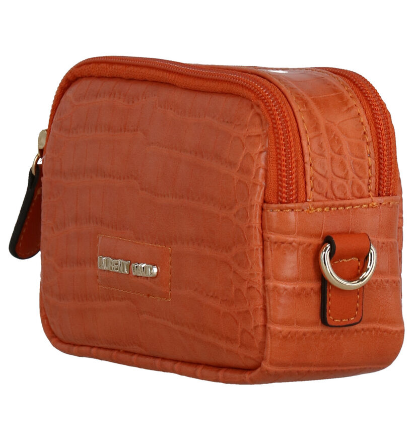 Laurent David Emma Oranje Crossbody Tas in kunstleer (272012)