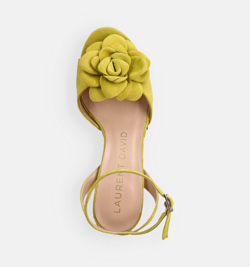 Laurent David Groene Sandalen met Blokhak voor dames (373562)