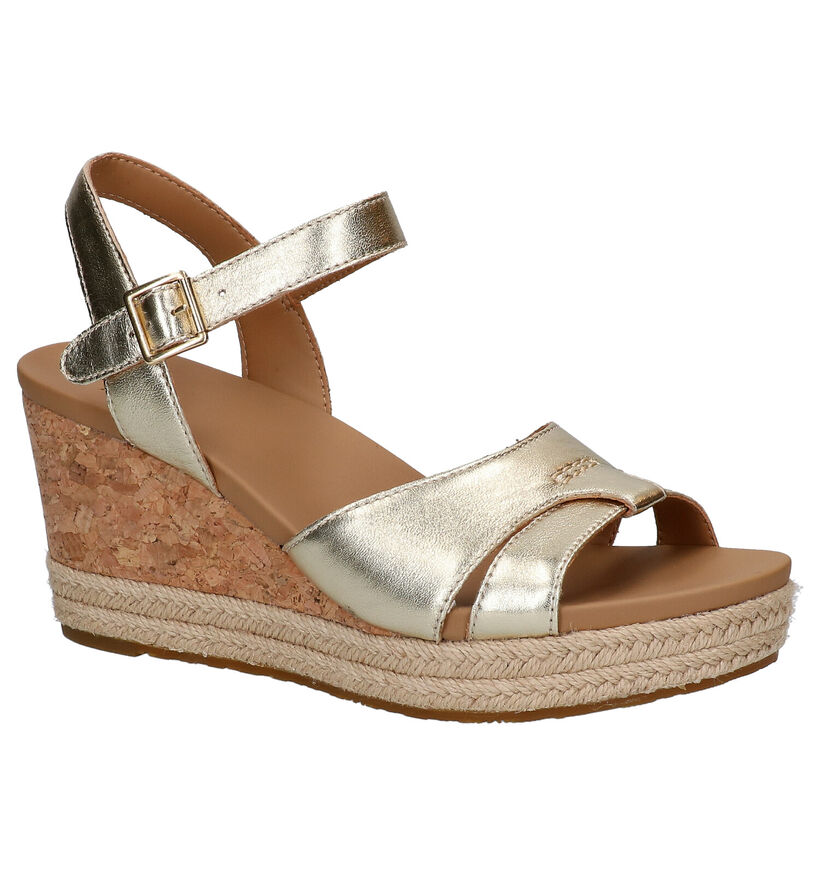 UGG Cloverdale Gouden sandalen in leer (266810)